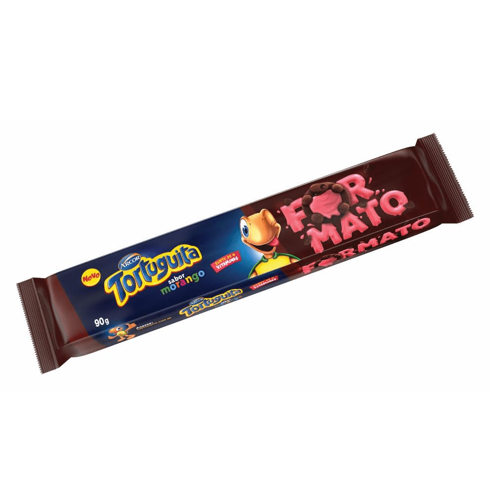 Biscoito Rech Tortuguita Formato Morango (5X90G) – Distribuidora Campos